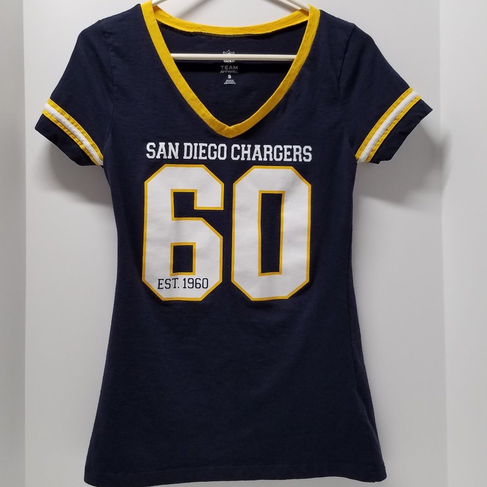 NFL Team Apparel San Diego Chargers V-Neck T-Shirt